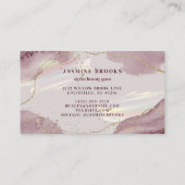 Lila und goldene Iridescent Visitenkarte (Rückseite)