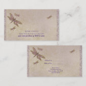 Lila und goldene Libellen Dragonfly Drachenfliege Empfehlungskarte (Vorne/Hinten)