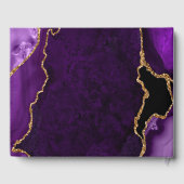 Lila und goldene Marmorhochzeit Gästebuch (Rückseite)