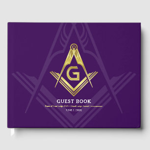 Lila und goldene Masonic Gästebuch   Freimaurer