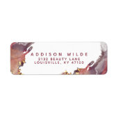 Lila und goldene moderne Art Liquid Ink Return (Vorne)