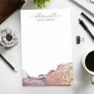 Lila und goldene moderne Kunst Flüssig-Aquarell-Ti Post-it Klebezettel