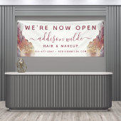 Lila und goldene, moderne Kunst Flüssige Aquarellf Banner