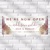 Lila und goldene, moderne Kunst Flüssige Aquarellf Banner