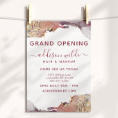 Lila und goldene, moderne Kunst Flüssige Aquarellf Flyer