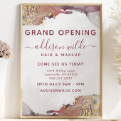 Lila und goldene, moderne Kunst Flüssige Aquarellf Flyer