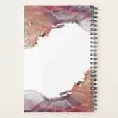 Lila und goldene, moderne Kunst Flüssige Aquarellf Planer (Rückseite)