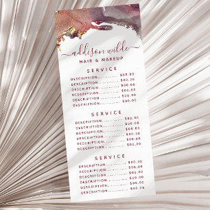 Lila und Goldene Moderne Kunst Flüssige Wasserfarb Werbekarte