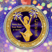 Lila und goldene Personalisierte Weihnachtsgeschen Ornament Aus Metall