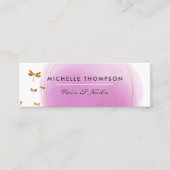 Lila und goldene Pinselstriche - Visitenkarte (Vorderseite)