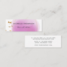 Lila und goldene Pinselstriche - Visitenkarte