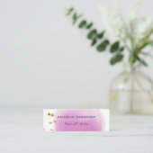 Lila und goldene Pinselstriche - Visitenkarte (Stehend Vorderseite)