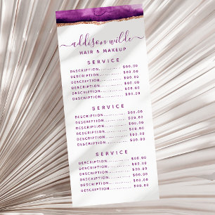 Lila und goldene Rackkarte Werbekarte