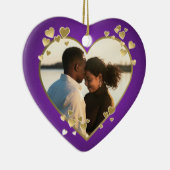 Lila und goldene Rahmen Keramikornament (Rechts)