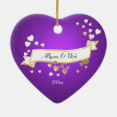 Lila und goldene Rahmen Keramikornament (Hinten)