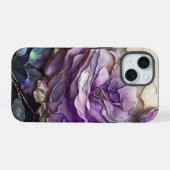 Lila und goldene Riesen-Rose iPhone 15 Hülle (Rückseite (Horizontal))
