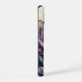 Lila und goldene Riesen-Rose iPhone 15 Hülle (Rechte Seite)