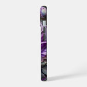 Lila und goldene Riesen-Rose iPhone 15 Hülle (Linke Seite)