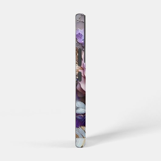 Lila und goldene Riesen-Rose Samsung Galaxy Hülle (Rechte Seite)