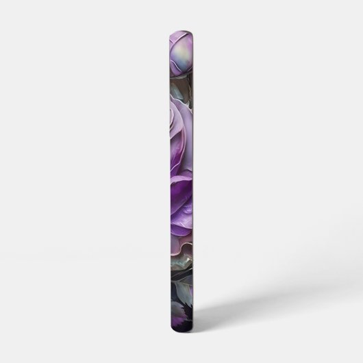 Lila und goldene Riesen-Rose Samsung Galaxy Hülle (Linke Seite)