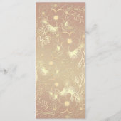 Lila und goldene Rustikale Hochzeit Menükarte (Rückseite)