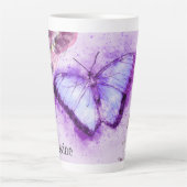 Lila und goldene Schmetterlinge Milchtasse (Vorderseite)