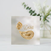 Lila und goldene Schmuckkarte Karte (Stehend Vorderseite)