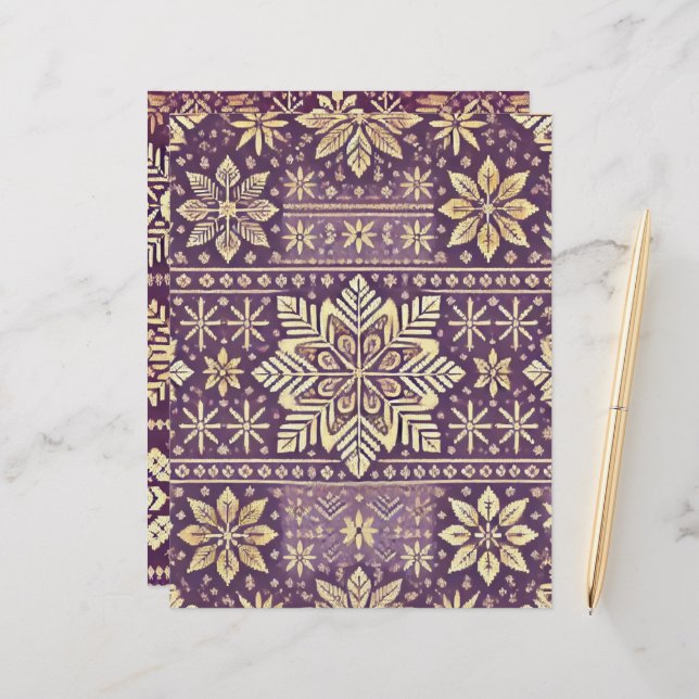 Lila und goldene Skandinavien (Vorderseite/Rückseite Beispiel)