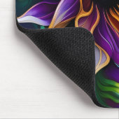 Lila und goldene Sonnenblumen Mousepad (Ecke)