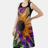 Lila und goldene Sonnenblumen Schürze (InSitu)