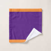 Lila und goldene Sportteam-Farben Badetuch-Set Badhandtuch Set (Waschlappen)