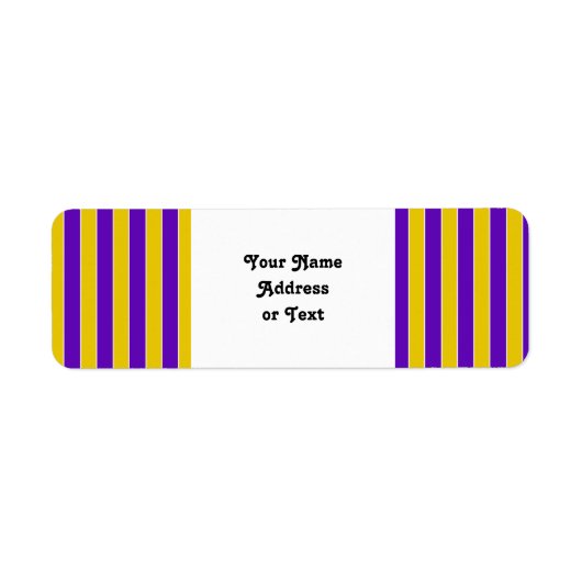 Lila und goldene Streifen - Team- oder Schulfarben (Vorne)