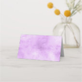 Lila und goldene Taufe Platzkarte (Rückseite)