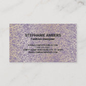 Lila und goldene Textur | Modern Visitenkarte (Rückseite)