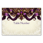Lila und goldene Tischnummer (Rückseite)