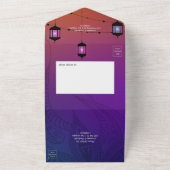 Lila und goldene Trauungen in Arabien All In One Einladung (Außenbereich)