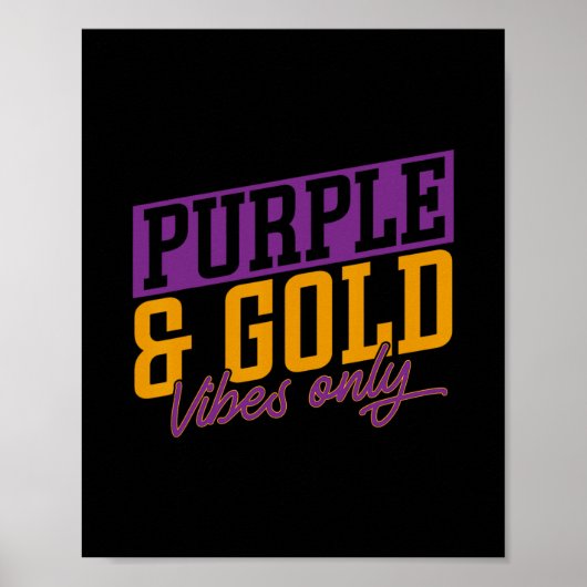Lila und goldene Vibes Poster (Vorne)