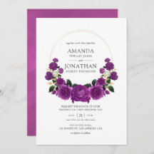 Lila und goldene Vintage Blumenhochzeit