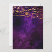 Lila und goldene Weihnachtsbaubles 16 . Geburtstag Einladung (Rückseite)