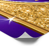 Lila und goldene Werbeplakate, jede Gelegenheit Poster (Ecke)