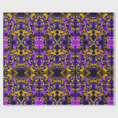 Lila und goldener Art-Déco-Stil Geschenkpapier (Flach)