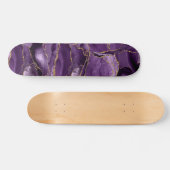 Lila und goldener Glitzer Skateboard (Horizontal)