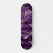 Lila und goldener Glitzer Skateboard (Vorne)