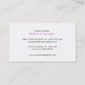 Lila und goldener Lotus Mandala Salon Wellness-Cen Visitenkarte (Rückseite)