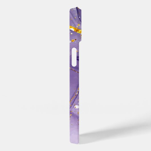 Lila und goldener Marmor Case-Mate iPhone Hülle (Rückseite / Rechts)