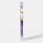 Lila und goldener Marmor Case-Mate iPhone Hülle (Rückseite / Links)