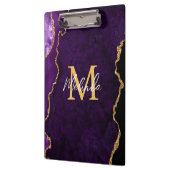 Lila und goldener Marmorschlauch Klemmbrett (Links)