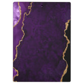 Lila und goldener Marmorschlauch Klemmbrett (Rückseite)