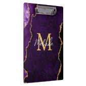 Lila und goldener Marmorschlauch Klemmbrett (Rechts)