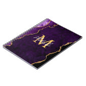 Lila und goldener Marmorschlauch Notizblock (Linke Seite)